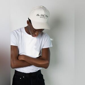 One Twelves IVORY "ON THE WAY" CORDUROY TRUCKER HAT